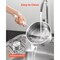1.5QT Silver Saucepan with Glass Lid and Tri-Ply Aluminum Core Induction and Gas Stove Safe